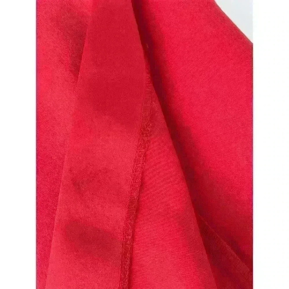 Vintage 90s Rhapsody Red Satin Maxi Dress Gown Size 12 Minimalist Prom HoCo - Picture 14 of 14